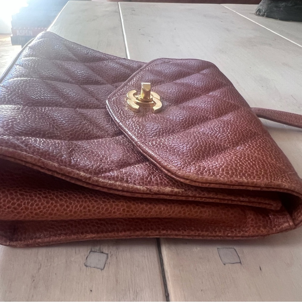 Chanel Cognac Quilted Crossbody Bag - Picture 11 of 16